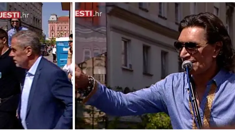 VIDEO Jasmin Stavros na Trgu zapjevao Bandiću, ovaj ga nije doživio: 'Umoran sam k'o pas'