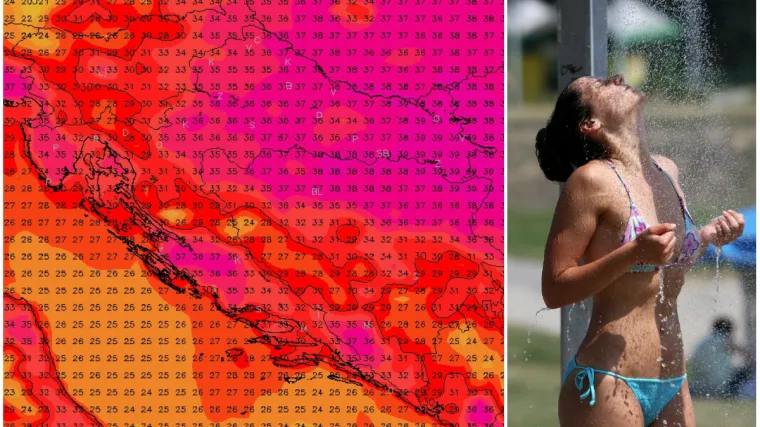Idućih dana suočit ćemo se s vrhuncem toplinskog vala, temperatura se penje na 39&deg;C! Evo kad i gdje će biti najgore