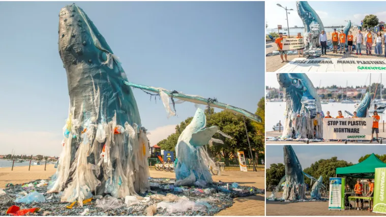 Vapaj iz morskih dubina: Izložena skulptura visine 6 metara koja izranja iz mora plastičnog otpada