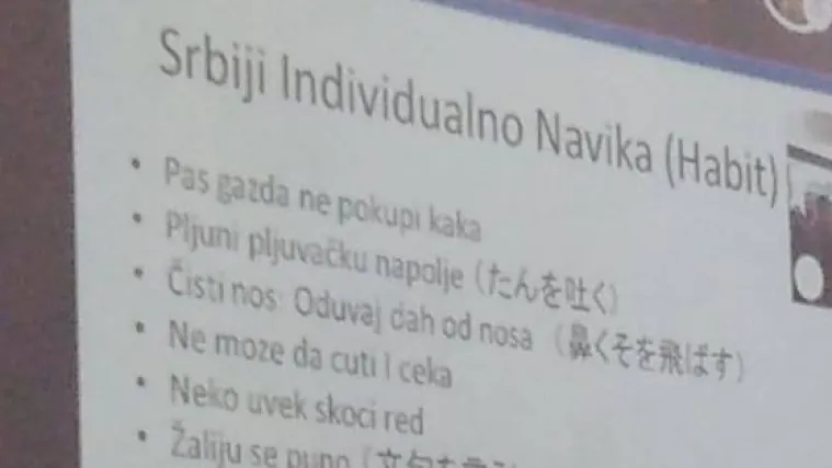 Japanka javno izvrijeđala Srbe i postala viralna: 'Psuju majku, ne rade, ne skupljaju pseći izmet..'