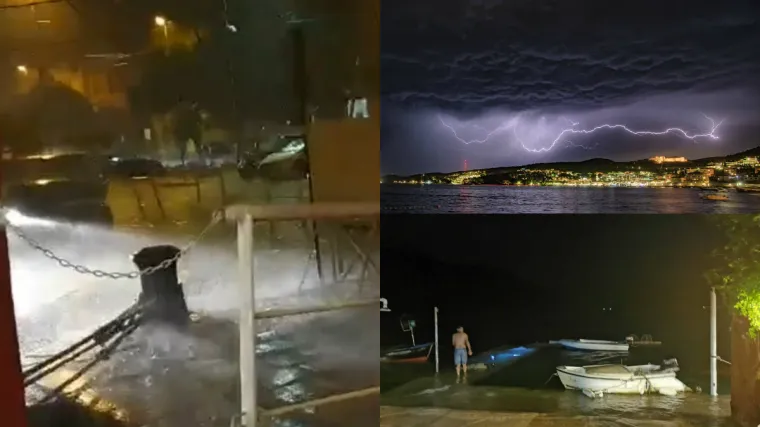 Hvar i Velu Luku pogodio meteorološki tsunami, a u Rijeci totalna poplava!