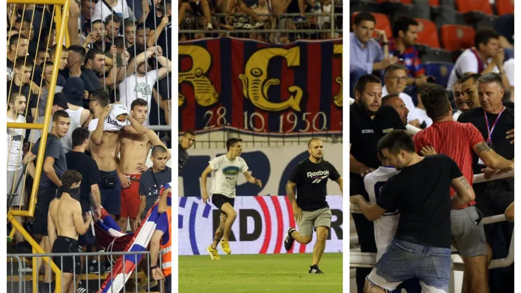 FOTO Policija otkrila detalje o incidentu na Poljudu: Privedeno osam osoba; jedan navijač ozlijeđen