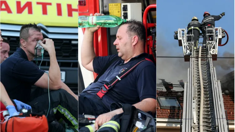 Ozlijeđena dvojica vatrogasaca, jedan se nagutao dima, na drugog pala greda