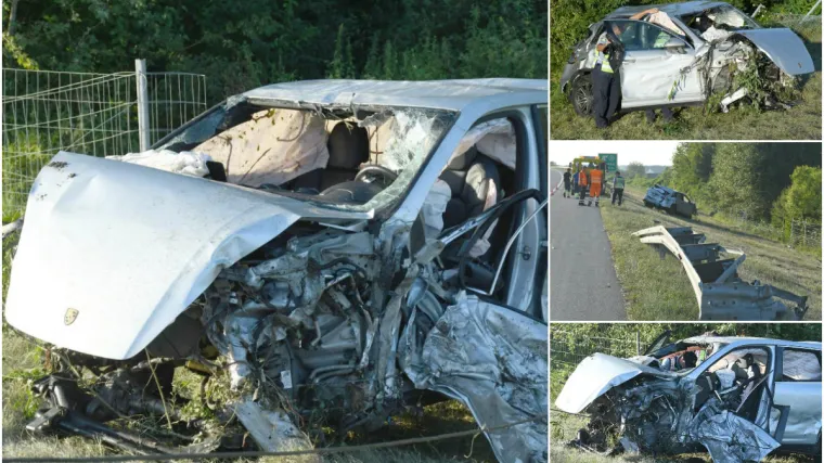 Udario u metalnu ogradu, sletio s autoceste i prevrnuo se: Poginula žena, a vozač se bori za život