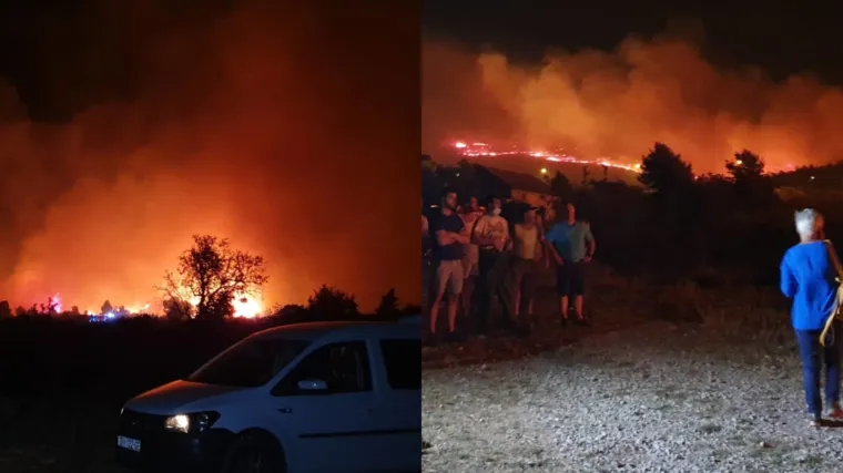 VIDEO Gori kod &Scaron;ibenika, vatra stigla na 50 metara od kuća: Iz nekoliko sela evakuiraju stanovnike!