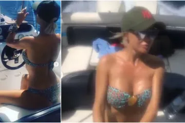 Maji &Scaron;uput suprug snimao obline dok je u bikiniju vozila čamac