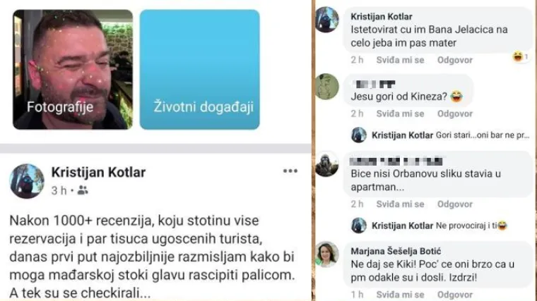 Zadarskog vijećnika naljutili gosti: 'Mogao bih mađarskoj stoki rascipiti glavu palicom'