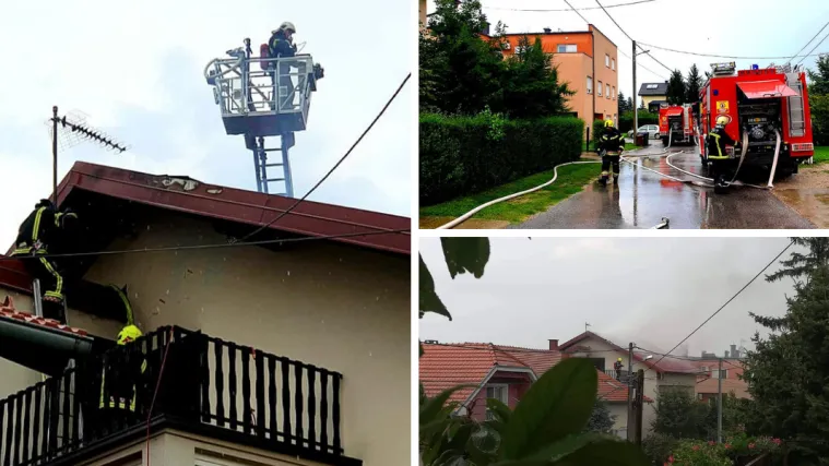 Nevrijeme protutnjalo Zagrebom, udar munje zapalio kuću: 'Kad je grunulo, zatresli su se prozori'