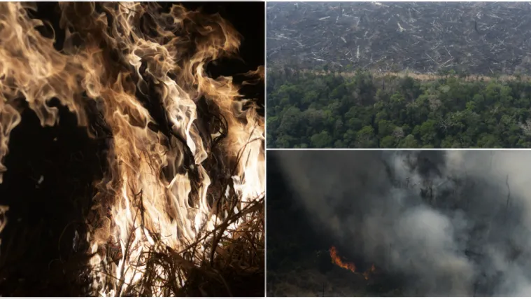 Brazilski vojni zrakoplovi ispu&scaron;taju vodu na Amazoniju u borbi protiv požara