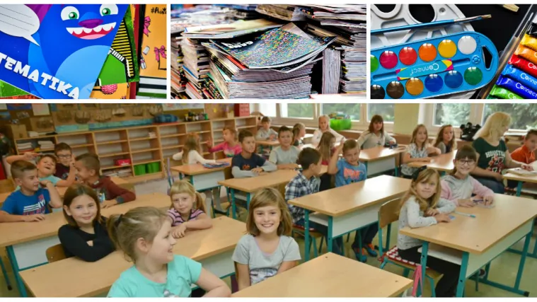 Što će učenike dočekati na klupama? Radne bilježnice, kutije za tehnički, likovne mape, atlasi...