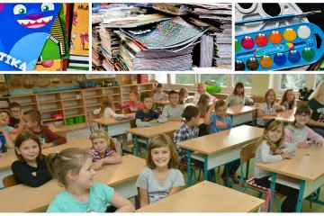 Što će učenike dočekati na klupama? Radne bilježnice, kutije za tehnički, likovne mape, atlasi...
