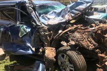 Auto svjetskog rekordera je u potpunosti smrskan
