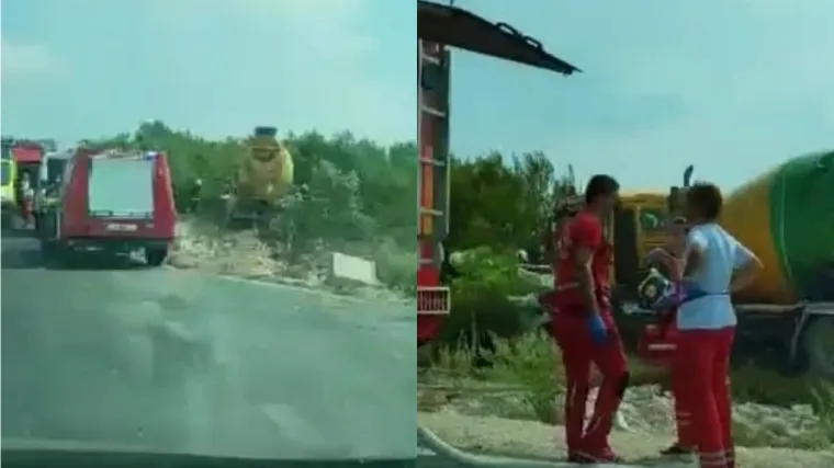 Sudar mije&scaron;alice za beton i osobnog vozila: U te&scaron;koj nesreći jedna osoba poginula, a jedna ozlijeđena