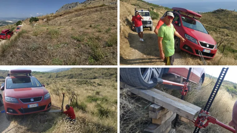 Zahtjevna akcija: Talijani sletjeli s puta kod Podstrane, spasioci HGSS-a im izvukli auto