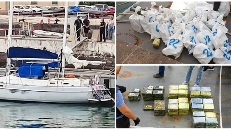 FOTO Srpski kriminalci 'pali' s 800 kg kokaina! Policija im na jedrilici prona&scaron;la ogromnu po&scaron;iljku