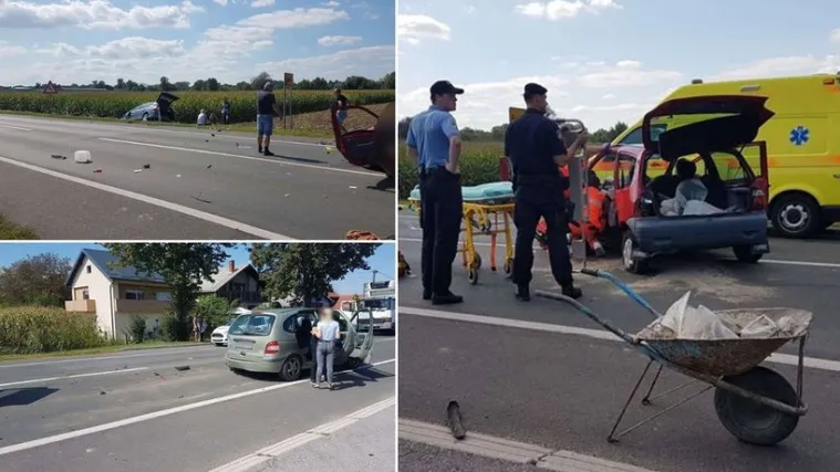 Te&scaron;ka nesreća u Međimurju: Sudarila se tri automobila, vi&scaron;e ljudi ozlijeđeno