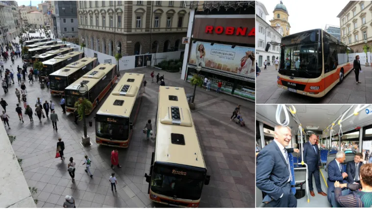 Na riječkom Korzu predstavljeno devet novih autobusa: Vrijede gotovo 20 milijuna kuna
