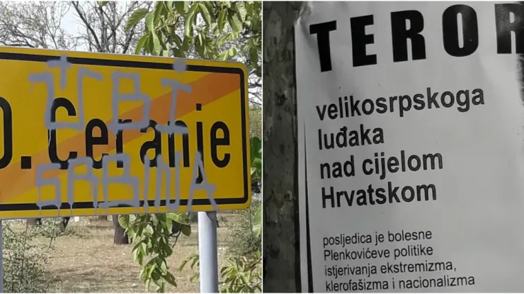 FOTO Prijetnje Pupovcu u njegovom rodnom mjestu: 'Velikosrpski luđak, ubi Srbina'