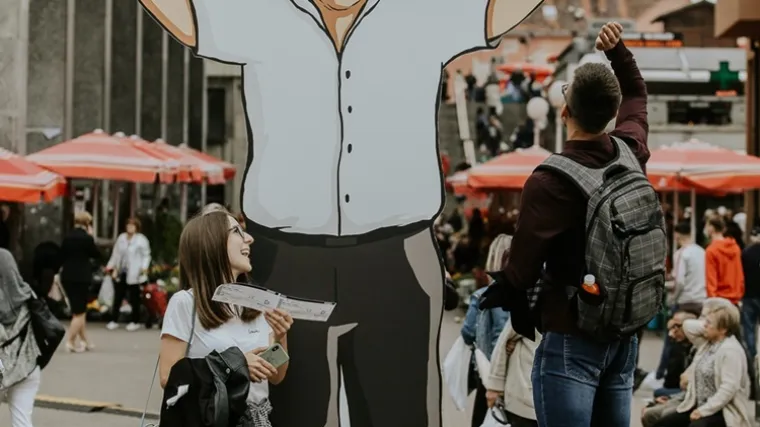 'Gigantski' Mi&scaron;o Kovač osvanuo na Trgu bana Josipa Jelačića