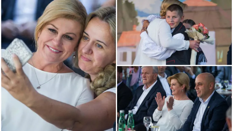Dječja povorka na Vinkovačkim jesenima: Predsjednica Grabar-Kitarović nije skidala osmjeh s lica