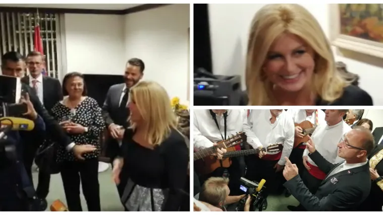 VIDEO Kolinda Grabar-Kitarović zapjevala u New Yorku: 'A sad 'ajmo svi zajedno...!'