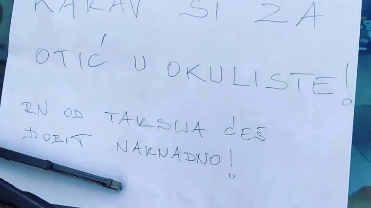 'Dobit će račun od taksista naknadno'