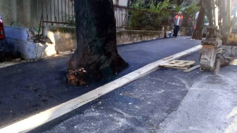 Asfaltirali stabla! Voditelj projekta: 'Sve je po pravilima struke. Negdje je izvedeno bolje, a negdje lo&scaron;ije'