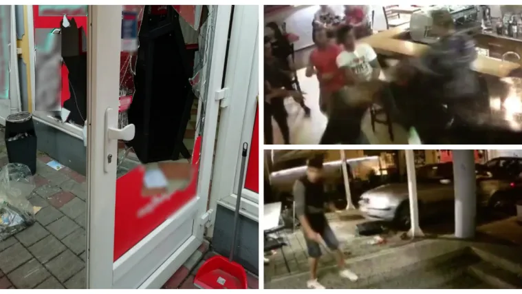 FOTO Demolirali kladionicu i kafić u Čakovcu: Autom se zabijali u stolove na terasi i stakleni zid