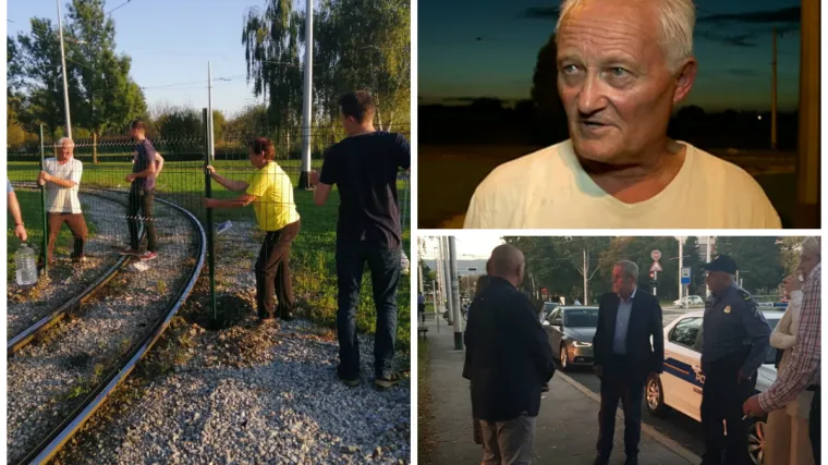 Ogradom zagradili okretište tramvaja! Maršanić: 'Policija nema pravo maknuti nas s posjeda'