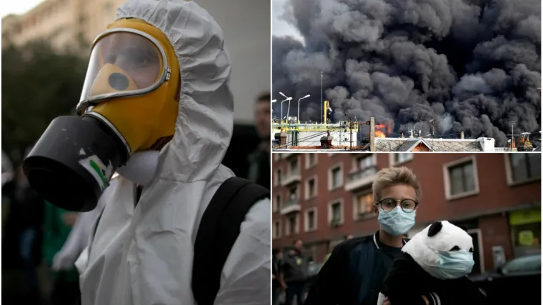 Izgorjelo je 5253 tone kemijskih proizvoda; smrad je neugodan