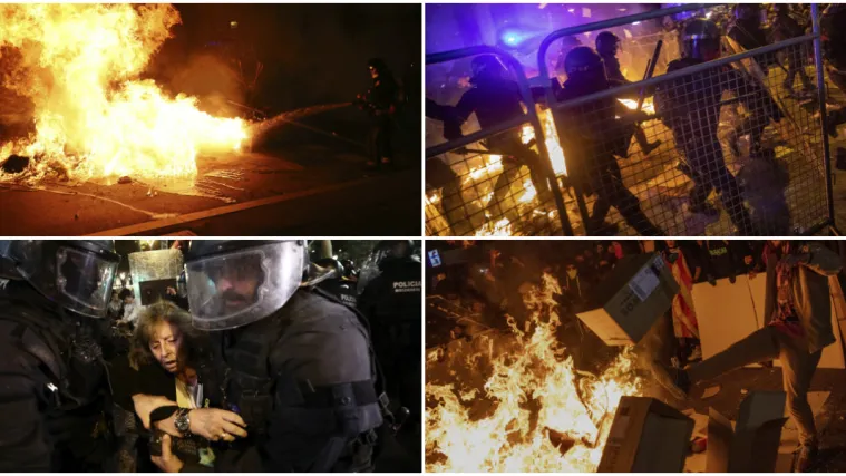 Sukobi prosvjednika i policije u Barceloni: 'Rat' na ulicama i vatrene barikade, stotine ozlijeđenih!