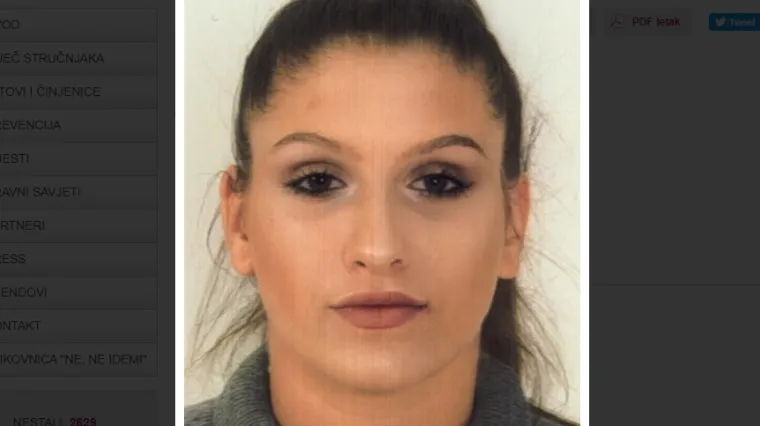 Nestala je u Zagrebu. Zadnji put je viđena u kafiću u Dubravi, od tada joj se gubi svaki trag