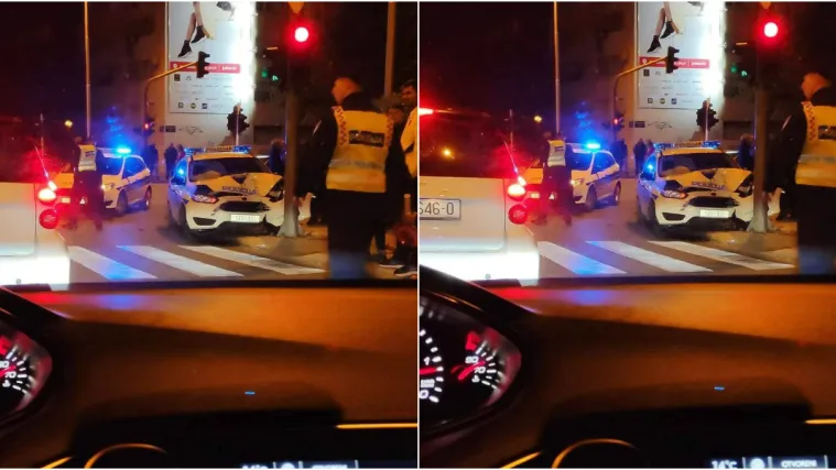 Neobična prometna nesreća u Splitu: Policajac poku&scaron;ao izbjeći automobil pa se zaletio u stup