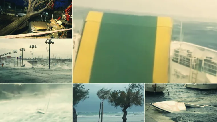 Ru&scaron;e se stabla i stupovi, valovi visoki 6 metara, rive i plaže su 'nestale', a najgore tek stiže! Pogledajte 'vožnju' trajekta