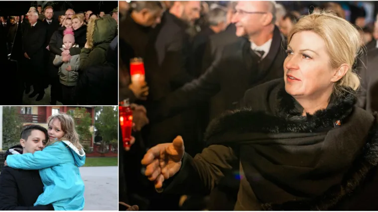 FOTO Kolinda Grabar-Kitarović molila s 'najpoznatijom djevojčicom ratnog Vukovara'