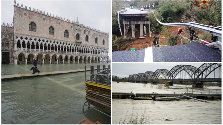 Potopljen sjever Italije: Evakuirano 700 ljudi, stanovnike Venecije zabrinjava novi val