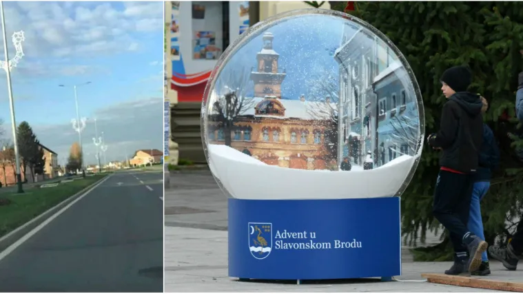 Božićno ukra&scaron;avanje oti&scaron;lo u krivom smjeru: Pogledajte kako izgledaju lampice u Slavonskom Brodu