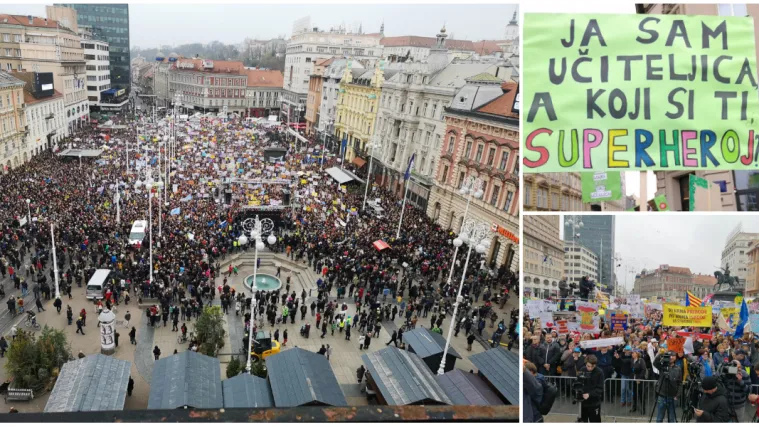 Svjetski mediji pi&scaron;u o prosvjedu učitelja u Zagrebu: 'Nema predaje, Hrvatska mora bolje!'
