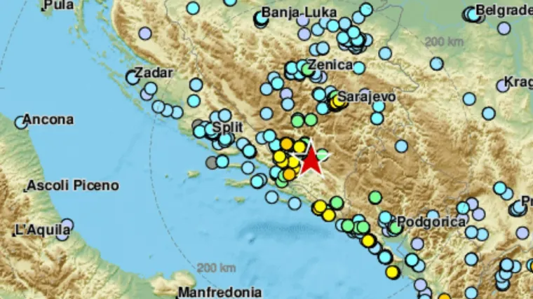 Potres pogodio i BiH, u Dubrovniku panično bježali iz kuća: 'Jako se treslo'; 'Bilo me je strah'