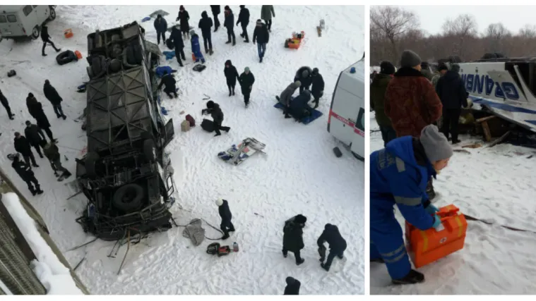 VIDEO Tragedija u Rusiji: Najmanje 11 ljudi poginulo u padu autobusa s mosta u zaleđenu rijeku