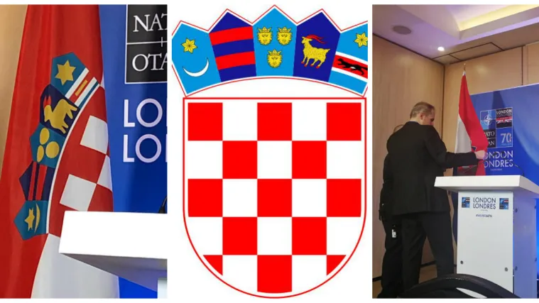 VIDEO Drama sa zastavom RH: Prva je bila 'pojednostavljena', druga sa sivom &scaron;ahovnicom...