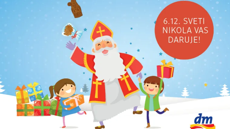 Sveti Nikola daruje djecu u prodavaonicama dm-a