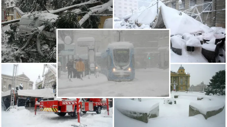 FOTO Tako nije bilo od 1955.! Prije 7 godina Zagreb je zatrpao ogroman snijeg i napravio kaos