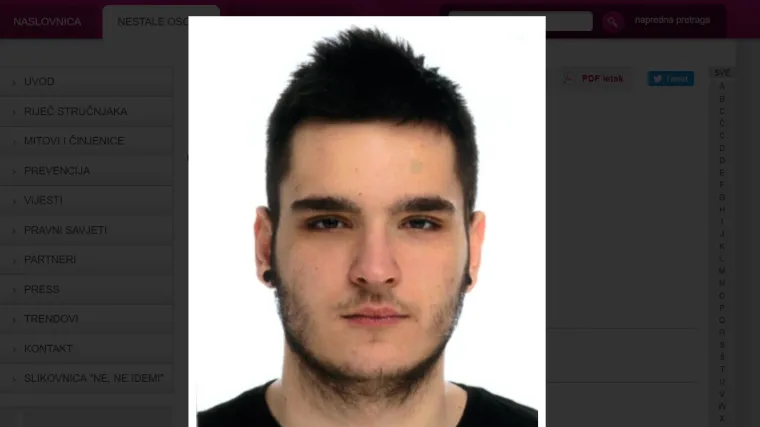 Jeste li ga negdje vidjeli? U Varaždinu nestao Patrik Čuvalo (18)