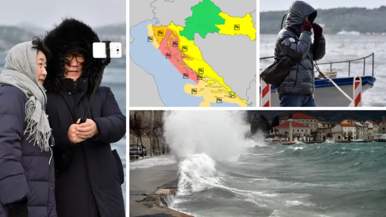 Dobro se utoplite! Zbog olujnog vjetra upaljen Meteoalarm, vrijeme će na Jadranu biti opasno