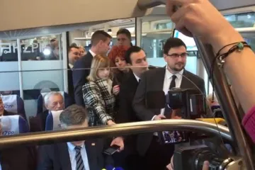 Premijer Plenković u vožnji vlakom na dionici Sveti Ivan Zabno - Gradec