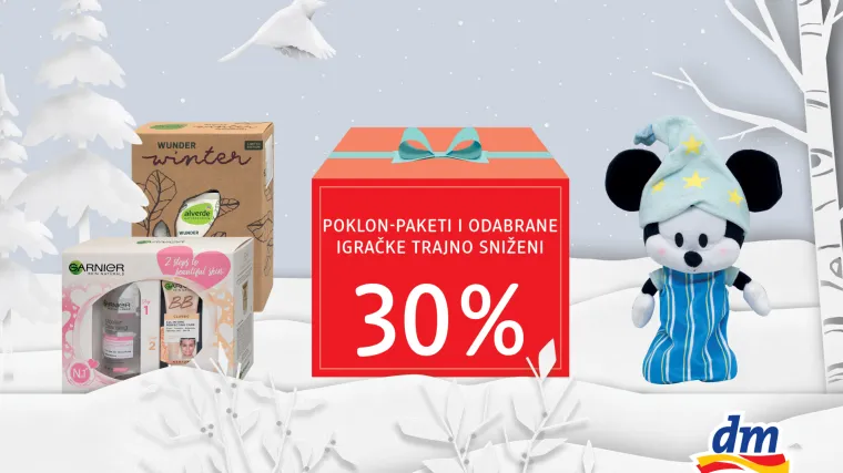 Poklon paketi i odabrane igračke u dm-u po 30 posto nižim cijenama