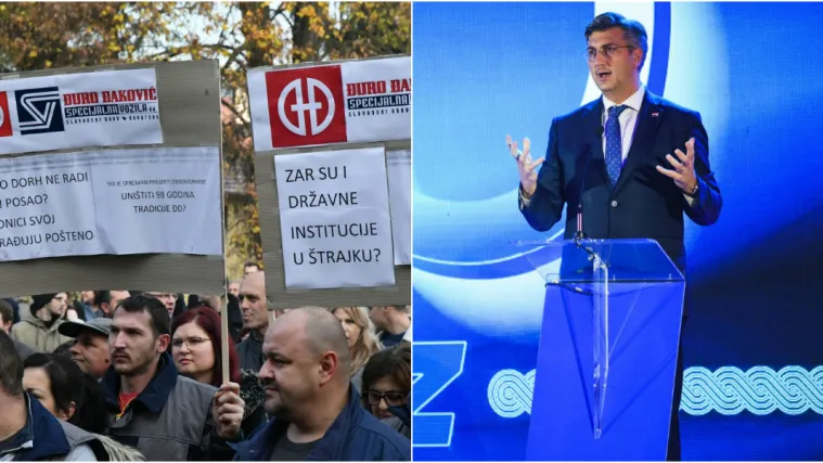 Novi problemi za Plenkovića: Radnici 'Đure Đakovića' spremni dočekati Božić na Markovom trgu!