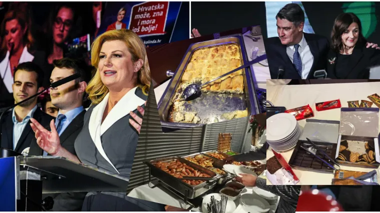 &Scaron;to se jelo u izbornoj noći? Kiflice, francuska, pr&scaron;ut, čvarci... Alkohol nije bio besplatan za sve