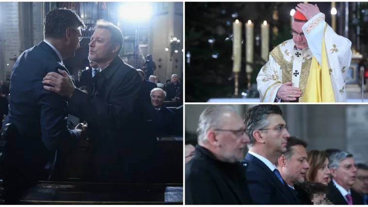 FOTO Plenković, Jandroković s obitelji, Reiner: Državni vrh na božićnoj misi u katedrali!